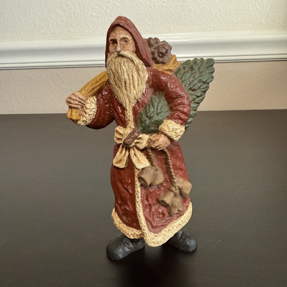 Vintage "Old World" Santa‎ Claus Christmas Figurine Signed 1988 Hand Painted